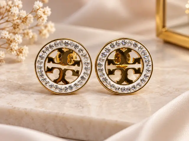 Golden Halo Crystal Stud Earrings