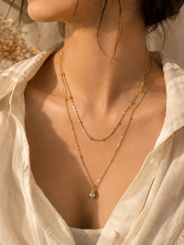 Noor Crystal Layered Necklace