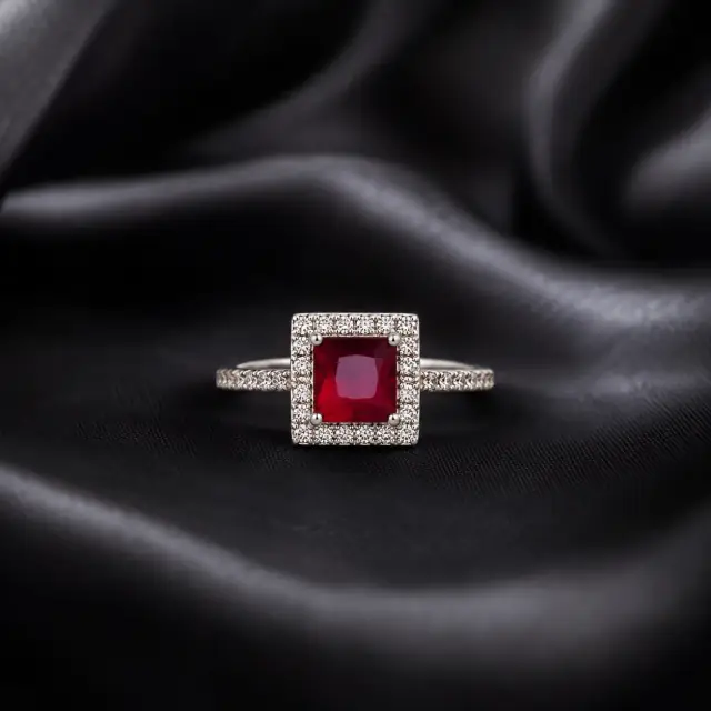 Surkh Square Ring