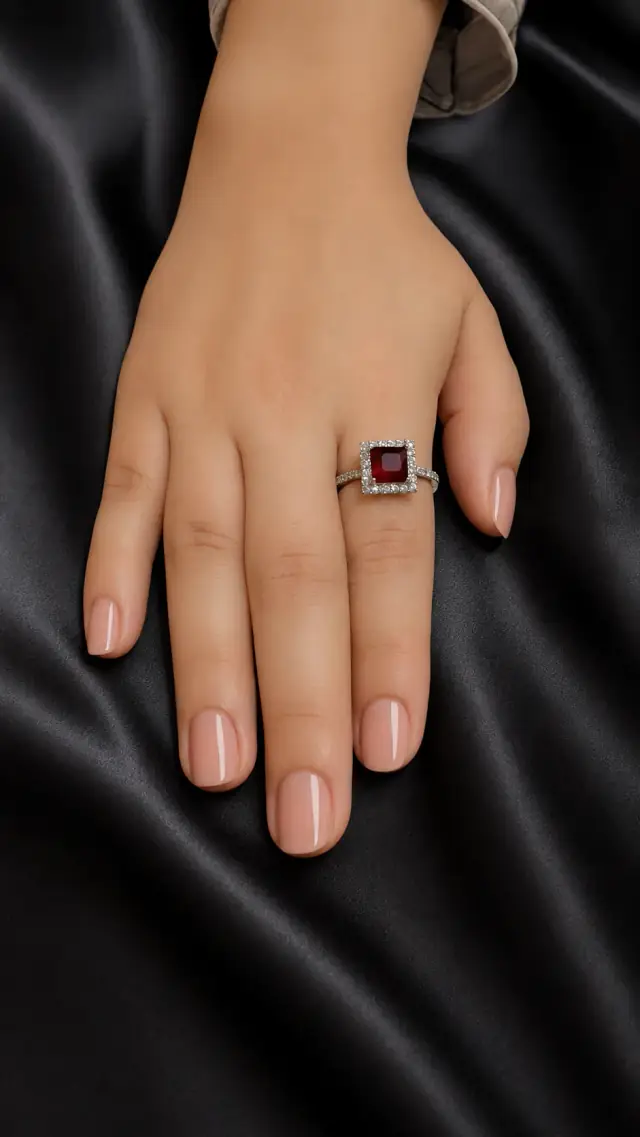 Surkh Square Ring