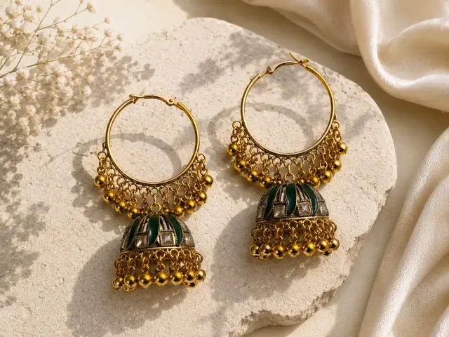 Zamurrad Jhumka Hoops